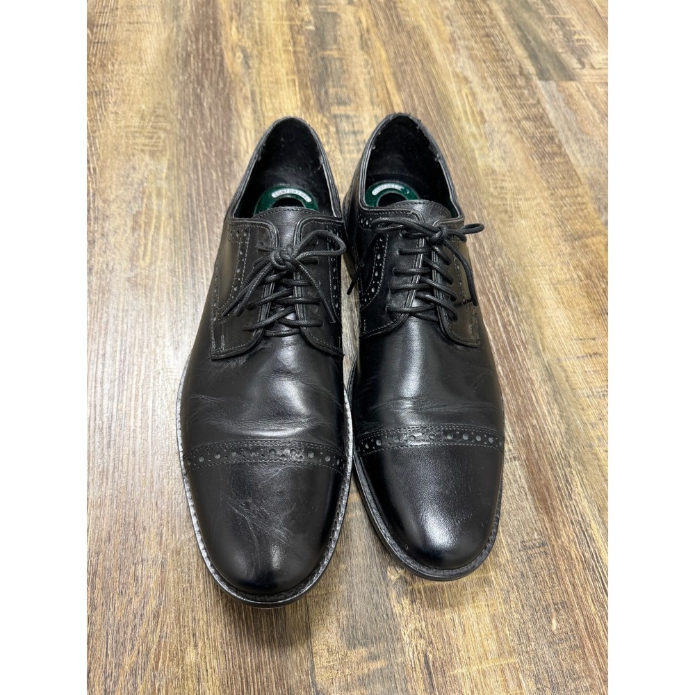 Nunn Bush Mens 84526-001 Black Leather Cap Toe Brogue Oxford Dress Shoes 10.5 M